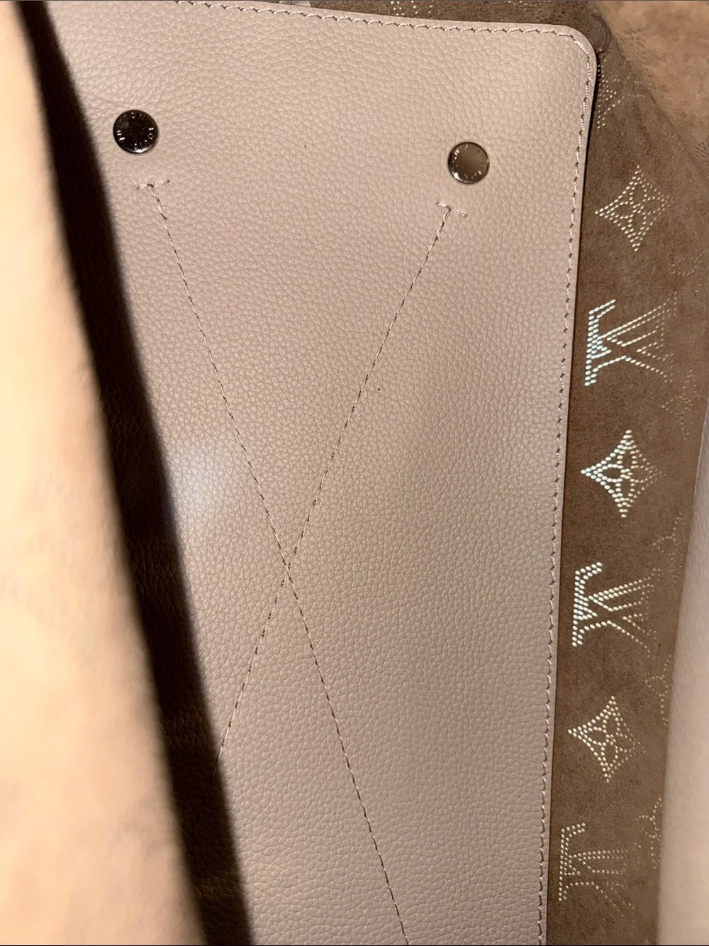 Louis Vuitton Taupe Monogram Braided-Handle Shoulder Bag